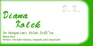 diana kolek business card